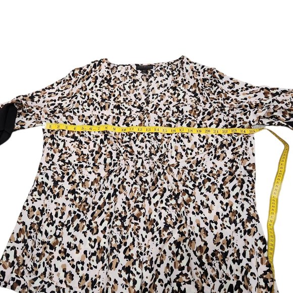 Lane Bryant Cheetah Animal Print Kimono Pink Black Brown V-Neck 18 - Picture 8 of 10